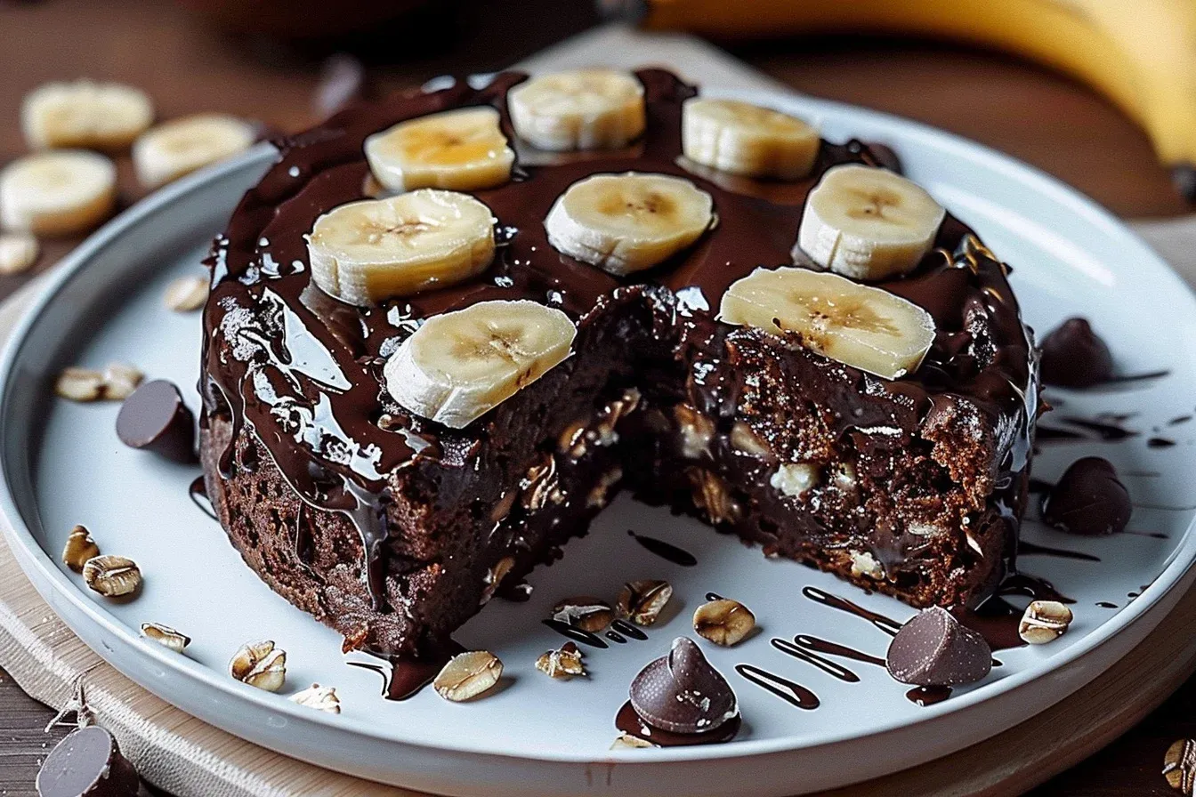 Guilt-Free Chocolate Banana Oat Cake