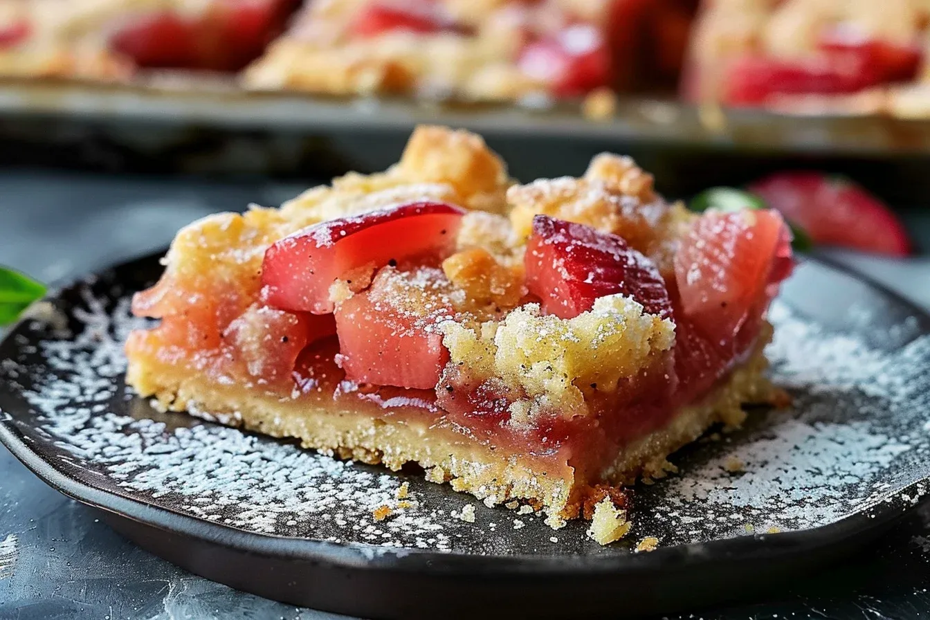 savory-sweet rhubarb shortbread bars: 5 Easy Recipes 1 savory-sweet rhubarb shortbread bars: 5 Easy Recipes