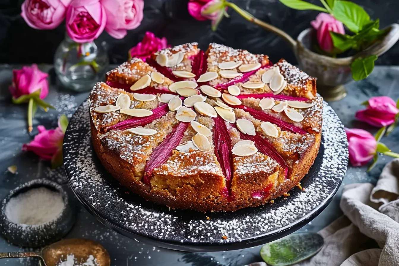 delicious rhubarb-almond cake that: 8 Easy Recipes 1 delicious rhubarb-almond cake that: 8 Easy Recipes