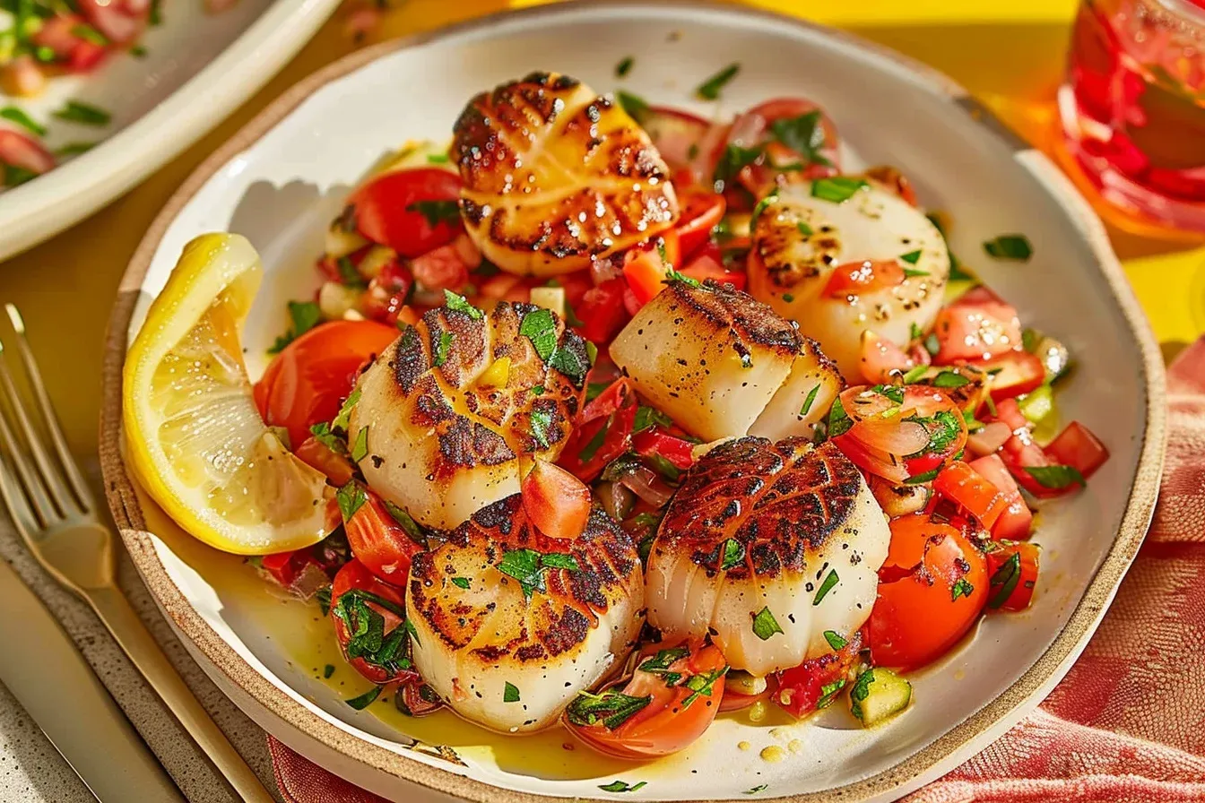 grilled scallops mediterranean tomato: 6 Easy Recipes