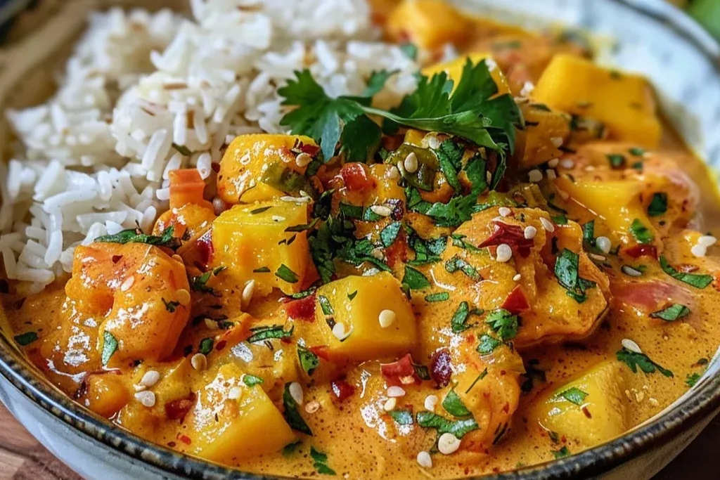 creamy mango coconut curry: 8 Perfect Quick Recipes 4 1779038805146 hvnxahrf39 httpss.mj.runq9nzQPmqzA0 an amateur photo from Reddit taken w 8471c779 1fb5 423f be51 0781c8639144 3