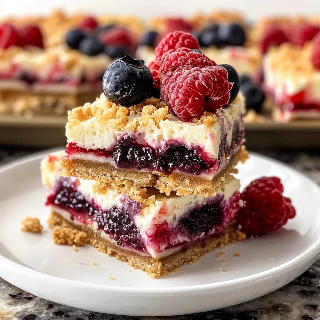 triple berry cheesecake bars: 8 Easy Recipes 3 1779836972795 46vug34h65y image